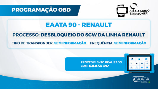 EAATA 90 - Procedimento - Ativação da licença SGW da linha Renault