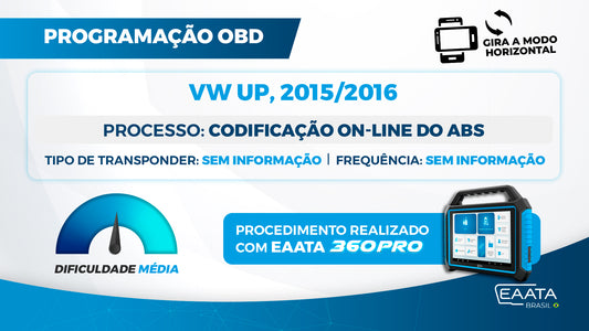 360PRO - Programação OBD -  Volkswagen UP, 2015/2016 - Diagnóstico