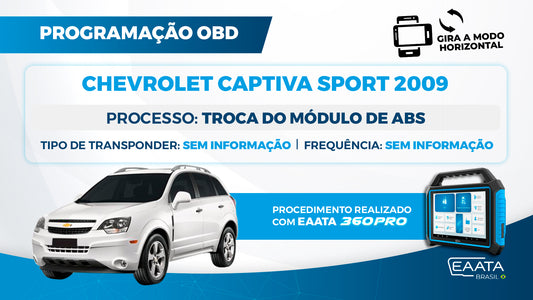 360PRO - Programação OBD -  Chevrolet Captiva, 2009 - Diagnóstico