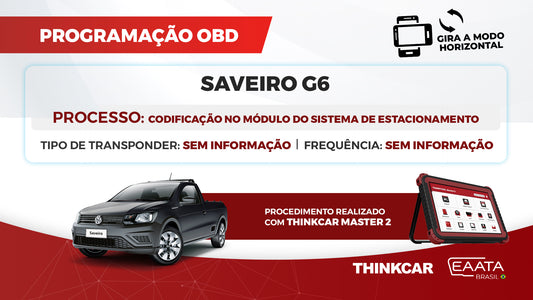 Codificação no módulo do sistema de estacionamento