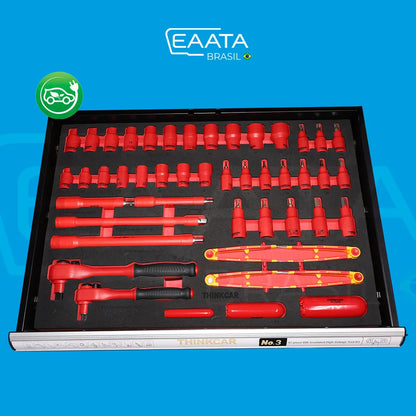 Carrinho de ferramentas para veículos elétricos TTK 88 peças