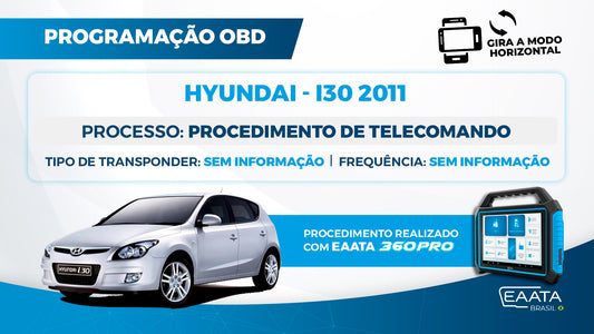 360PRO - Programação OBD -  Hyundai I30 , 2011 - Diagnóstico