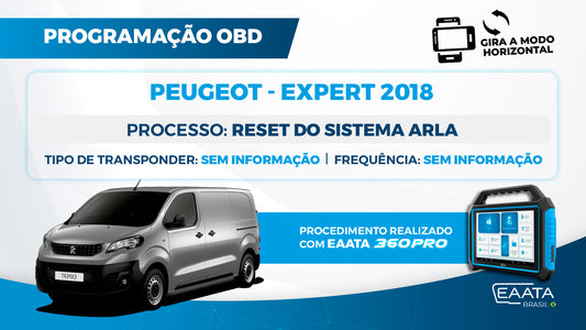 360PRO - Programação OBD -  Peugeot Expert, 2018 - Diagnóstico