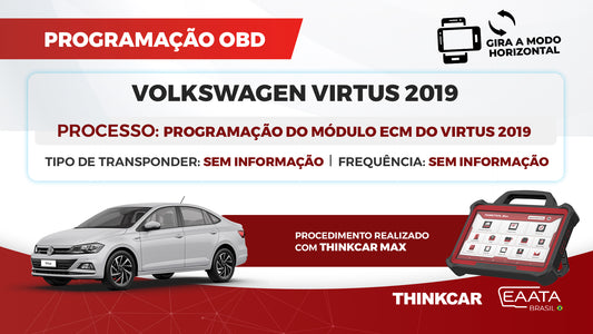 Thinktool MAX - Programação OBD -  Volkswagen Virtus, 2019 - Diagnóstico