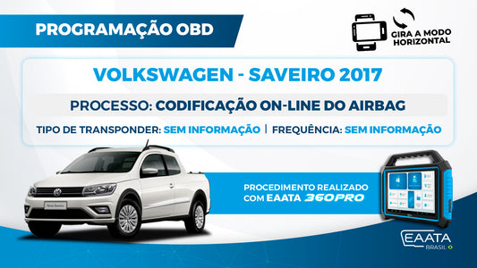 360PRO - Programação OBD -  Volkswagen Saveiro, 2017 - Diagnóstico