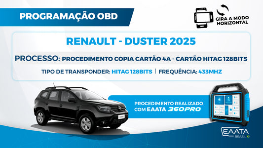 Procedimento de cópia de chave cartão 4A - Cartão hitag 128bits