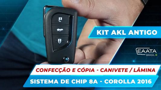 Como realizar a confecção e cópia de chave canivete / lâmina do sistema de chip 8A - Kit antigo