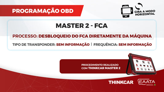 Master 2 - Procedimento - Desbloqueio do FCA diretamente do equipamento