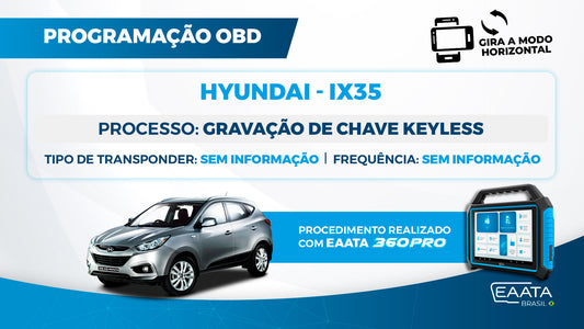 Gravação de chave Hyundai IX35 Keyless